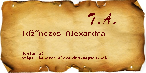 Tánczos Alexandra névjegykártya