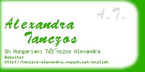 alexandra tanczos business card